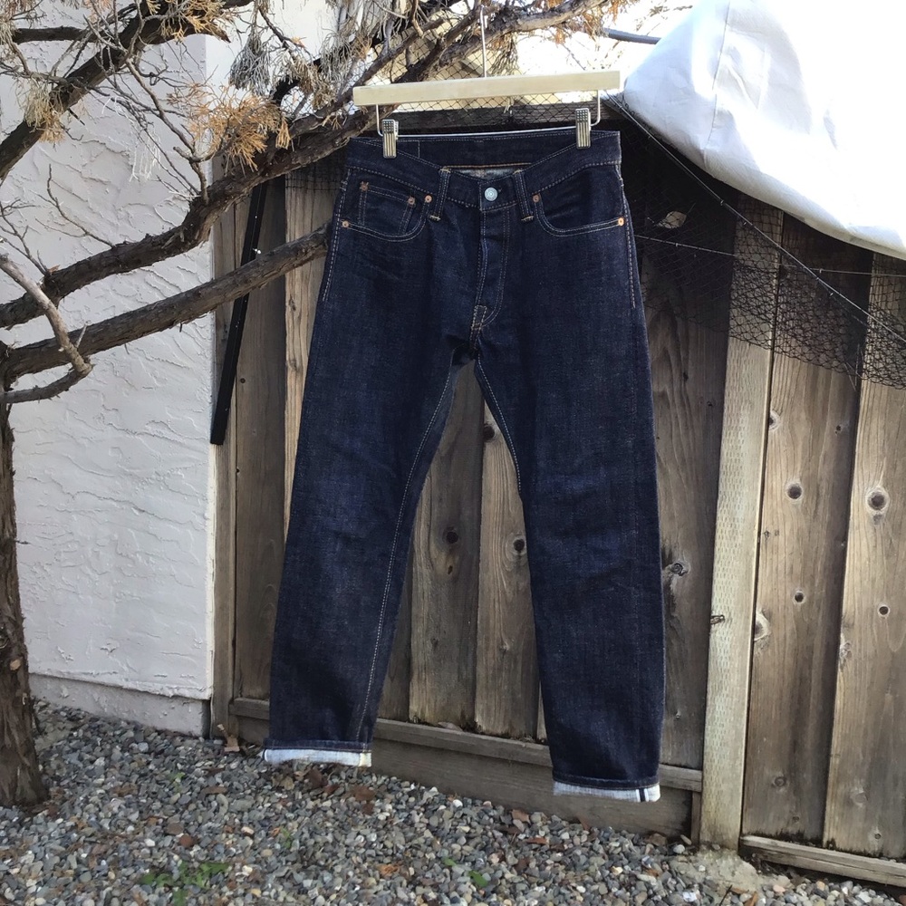 Syoaiya Blue In Green Selvedge Denim Jeans Mens 30 Japanese Raw Denim